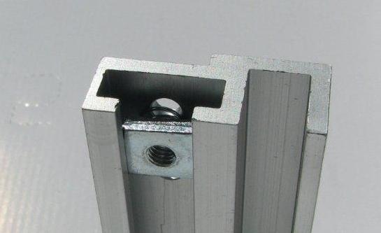 channel nut mounted in the channel Pelican-Hardigg Composite Rack channel nut mounted in the channel